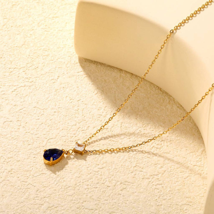 Imperial Blue Sapphire Gold Pendant