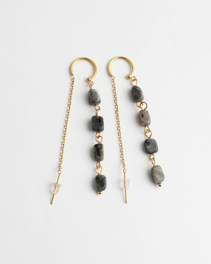 Speckled Stone Drop Earrings