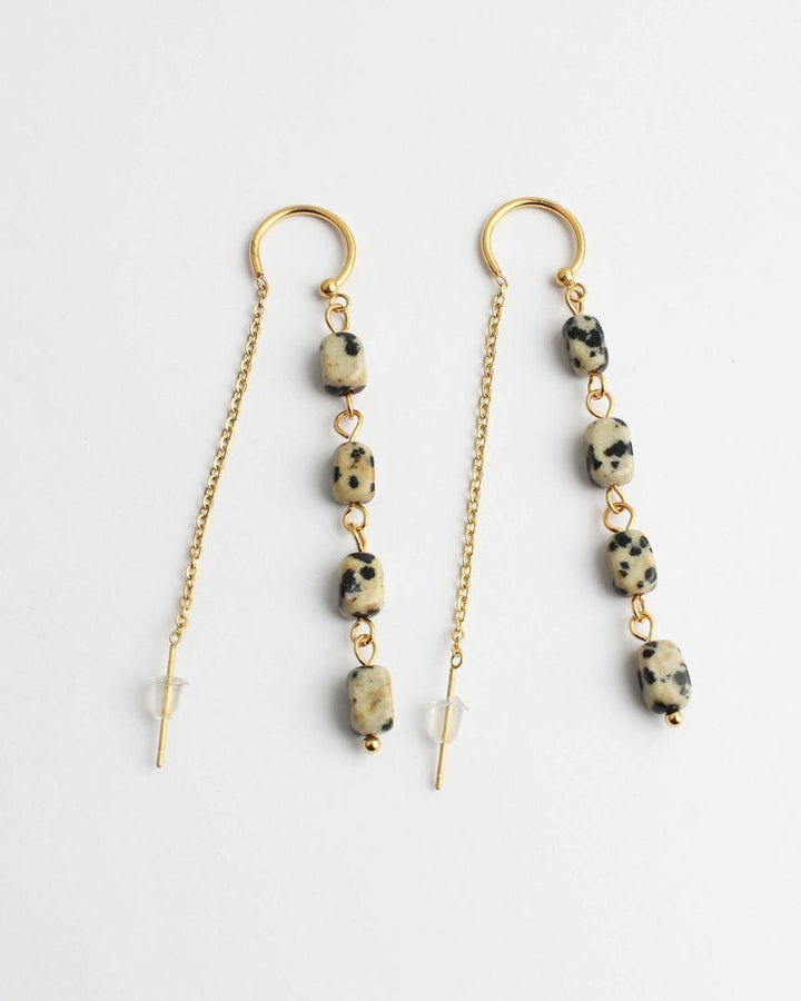 Speckled Stone Drop Earrings