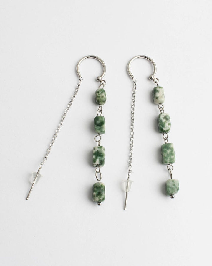 Speckled Stone Drop Earrings