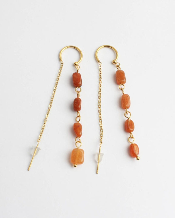 Speckled Stone Drop Earrings
