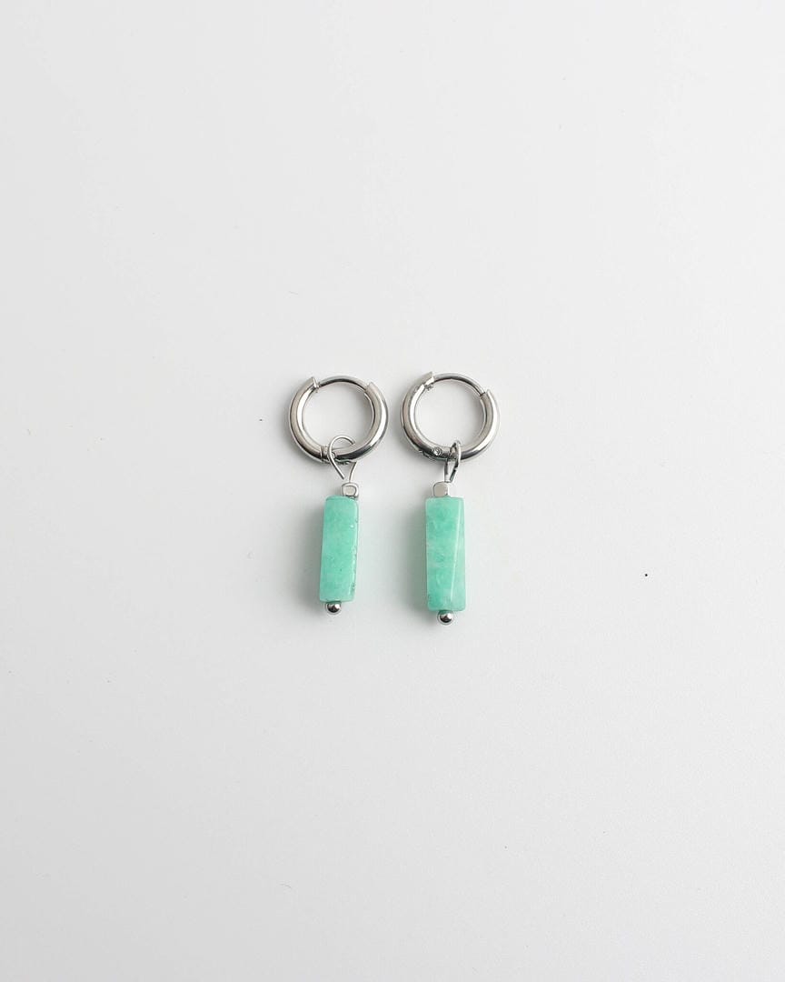 Toned Stone Bar Earrings