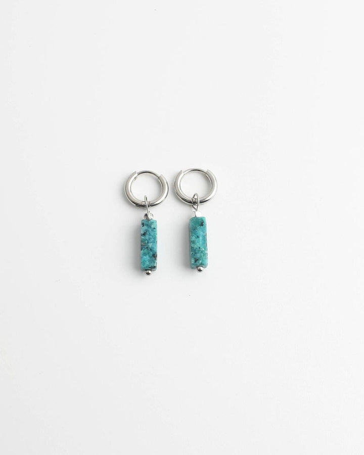 Toned Stone Bar Earrings