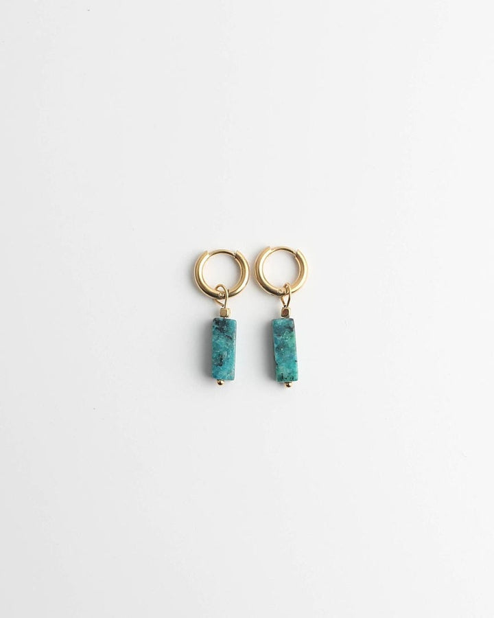 Toned Stone Bar Earrings