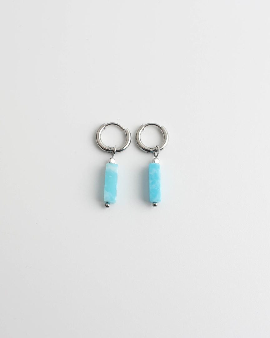 Toned Stone Bar Earrings