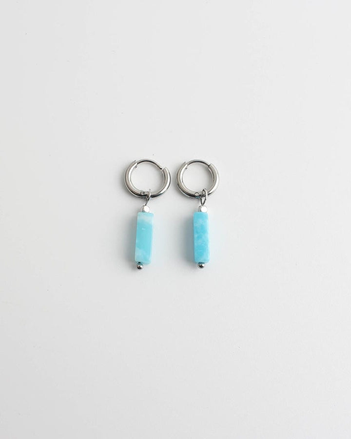 Toned Stone Bar Earrings
