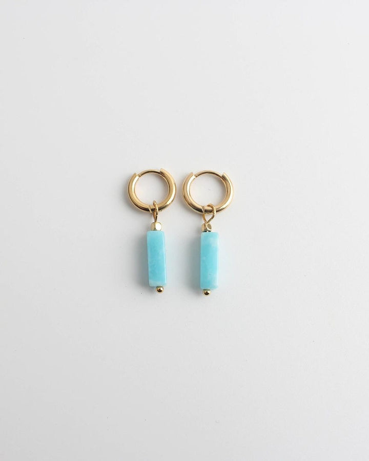 Toned Stone Bar Earrings