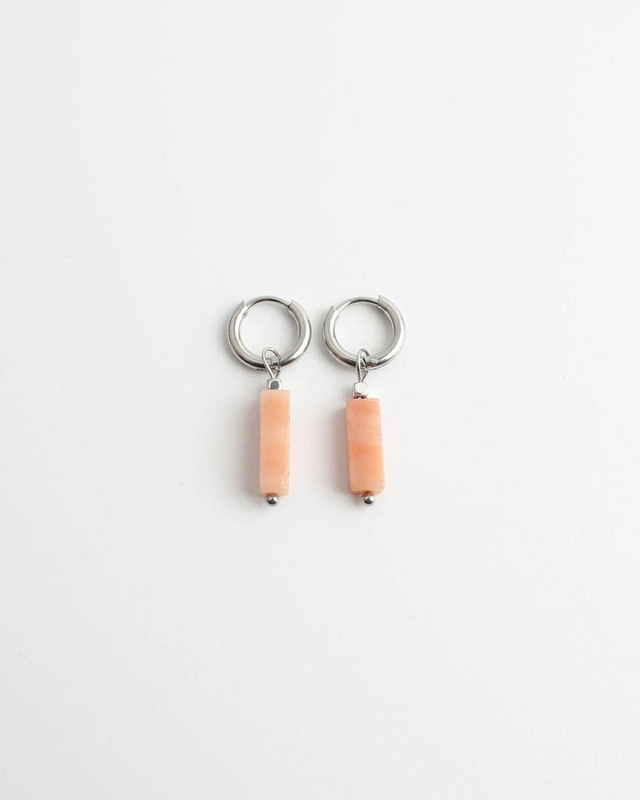 Toned Stone Bar Earrings