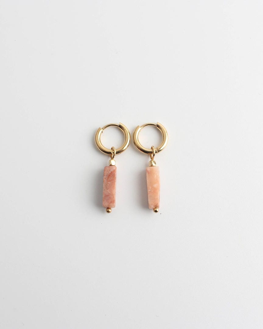 Toned Stone Bar Earrings