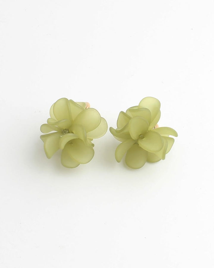 Gold Flower Hoop Earrings