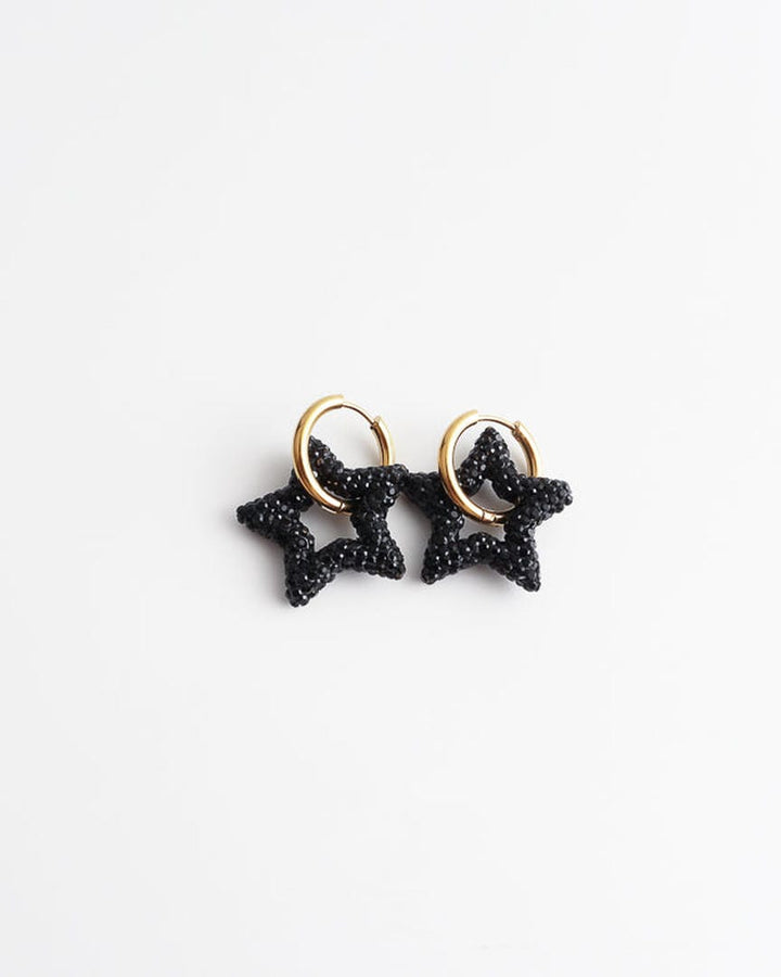 Toned Crystal Star Earrings