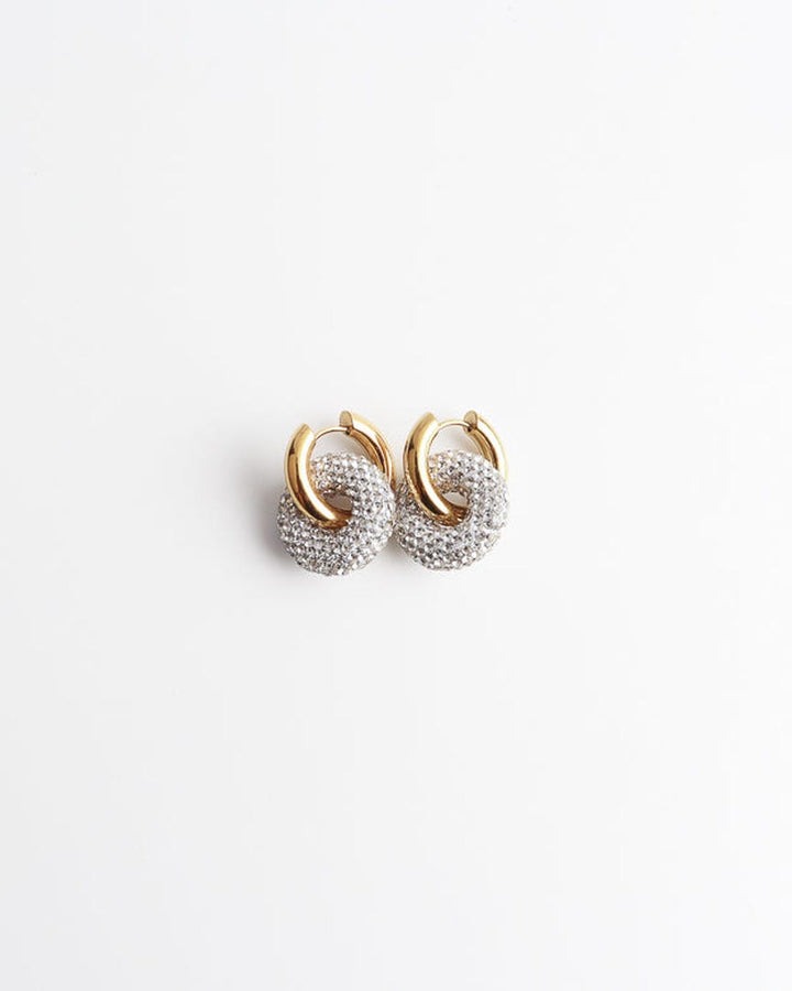 Crystal Circle Drop Earrings
