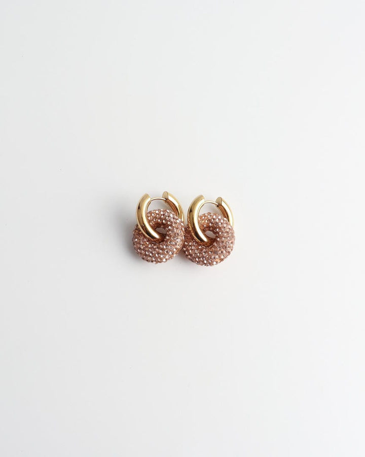 Crystal Circle Drop Earrings