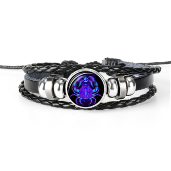 Braided zodiac sign bracelet