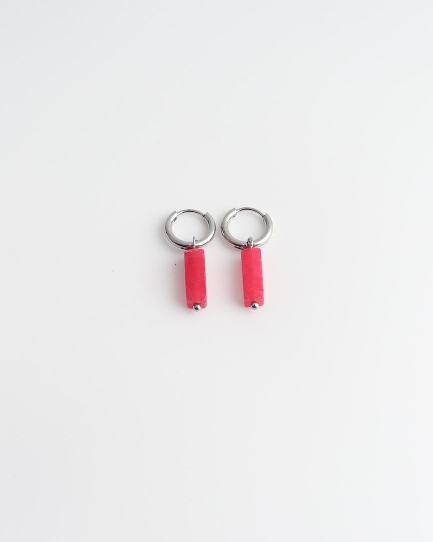 Toned Stone Bar Earrings
