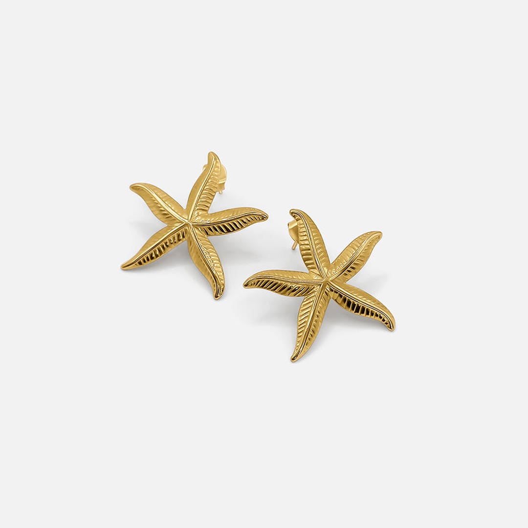Graceful Gold Starfish Earrings