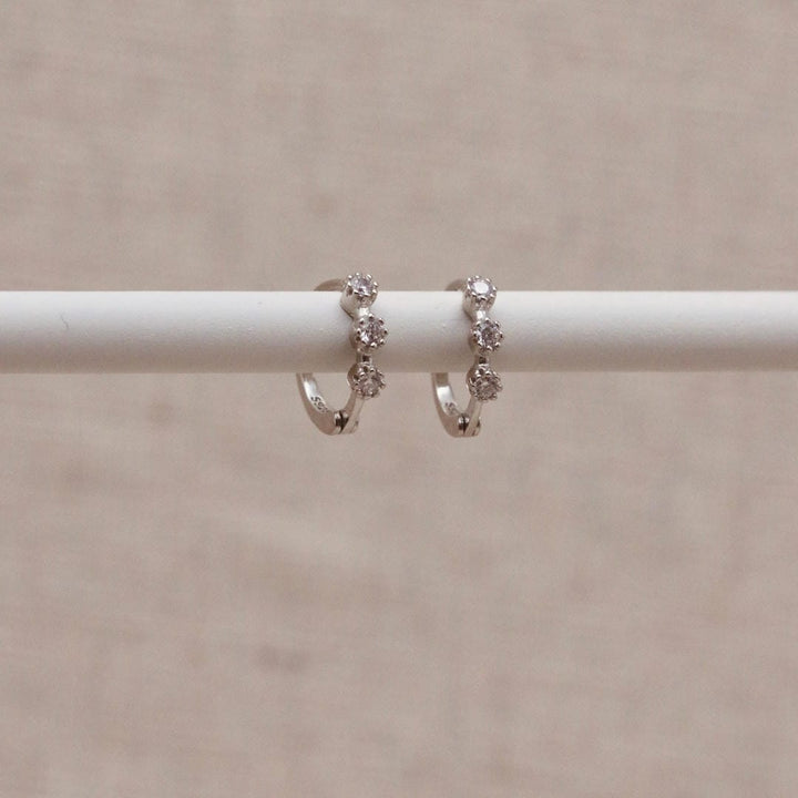 Vienna Stone Huggie Hoops