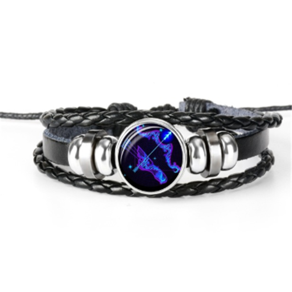 Braided zodiac sign bracelet