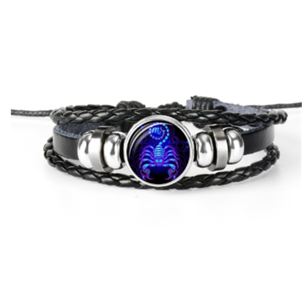 Braided zodiac sign bracelet