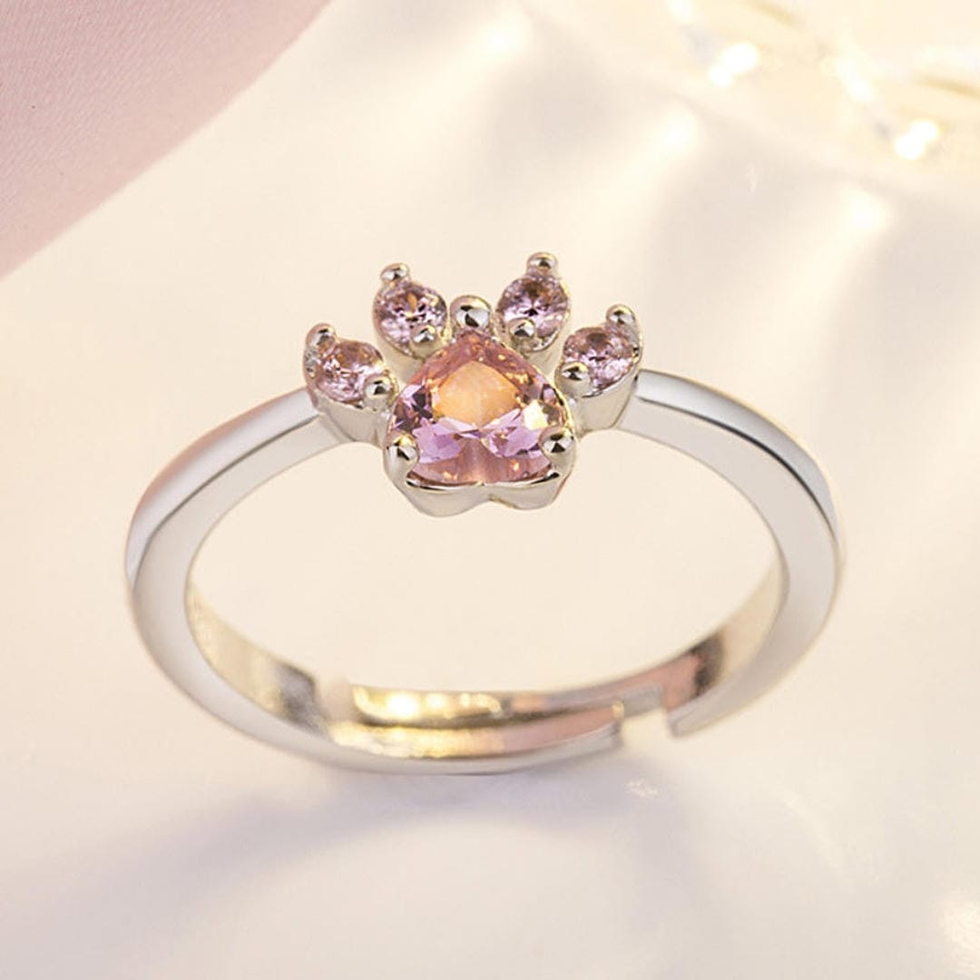 Paw Set 4 Pieces with Zirconia Heart