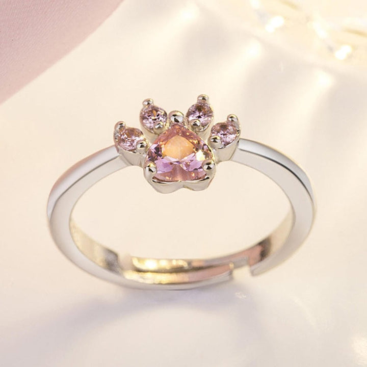 Paw Set 4 Pieces with Zirconia Heart