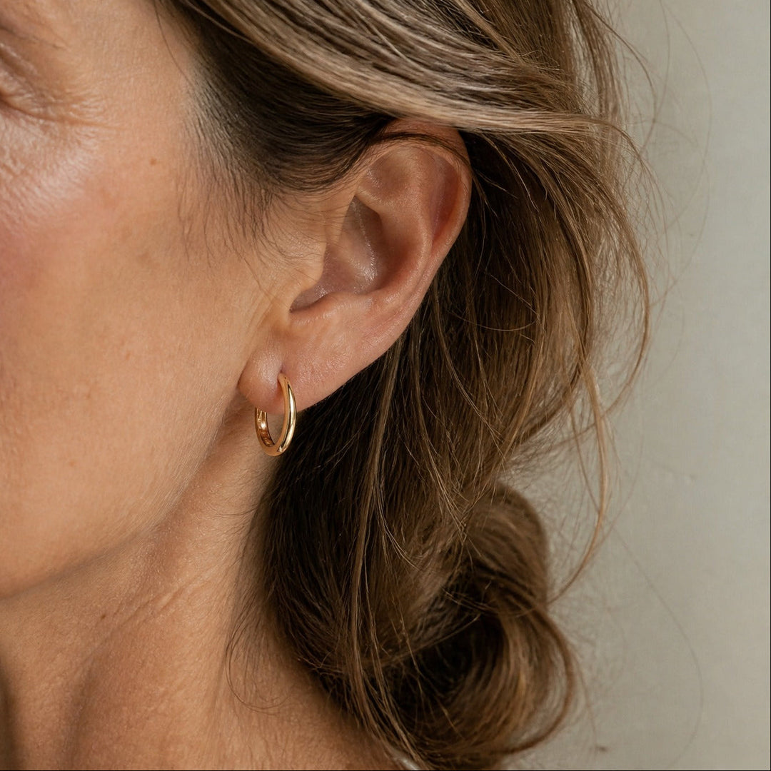 Refined Oval Hoop Earrings