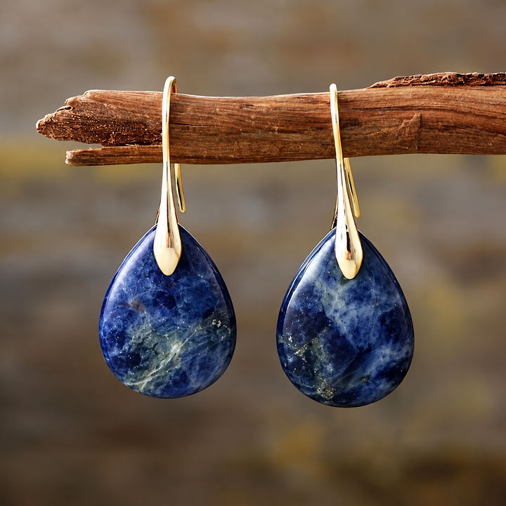 Refined Teardrop Charm Earrings