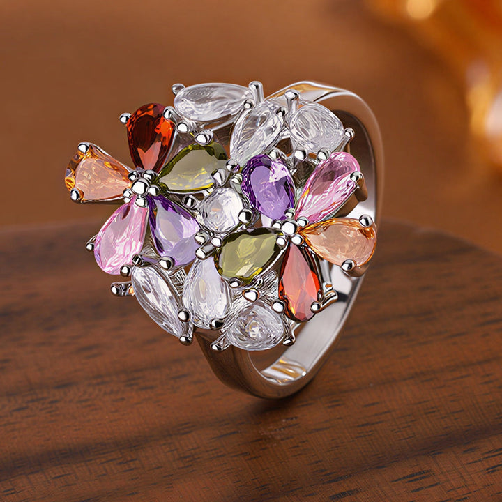 Multicolour Petal Bloom Ring