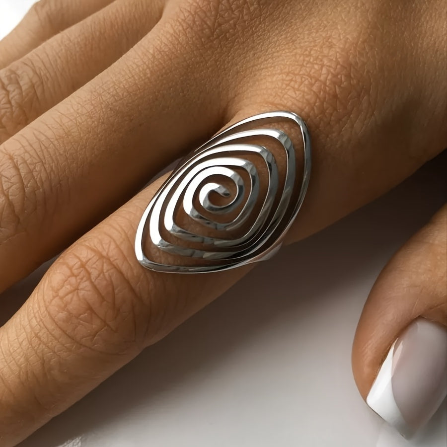 Hollow Spiral Luxurious Ring