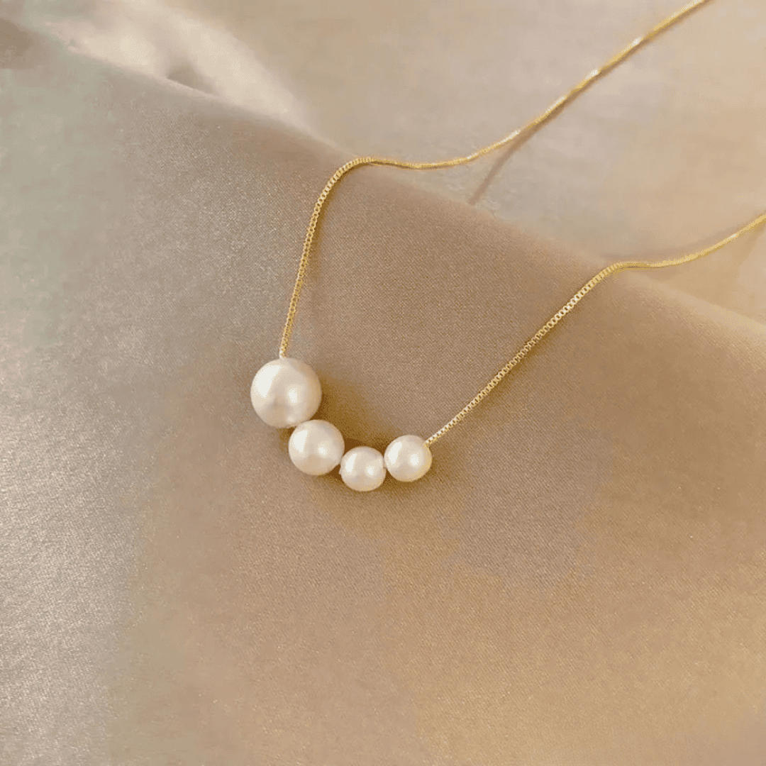 Unique Gold Freshwater Pearl Necklace