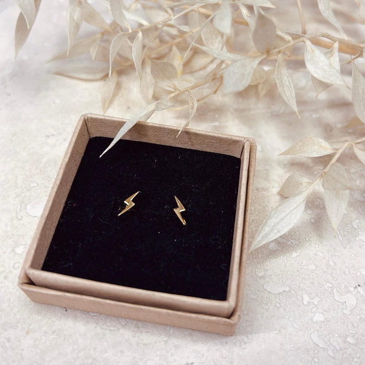 Minimal Plain Lightning Studs Earrings