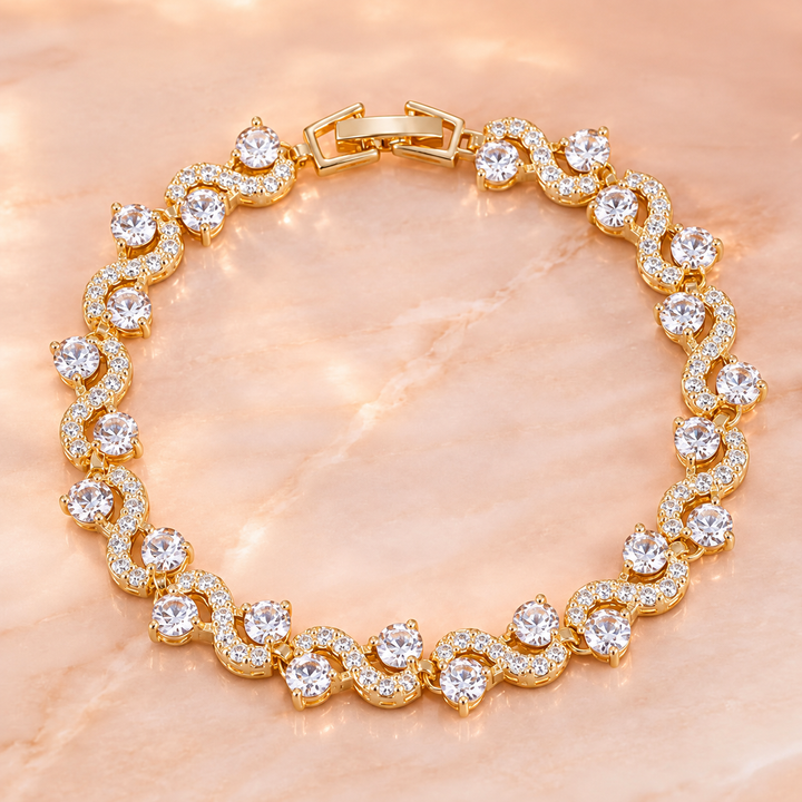 Graceful Wave Stone Bracelet