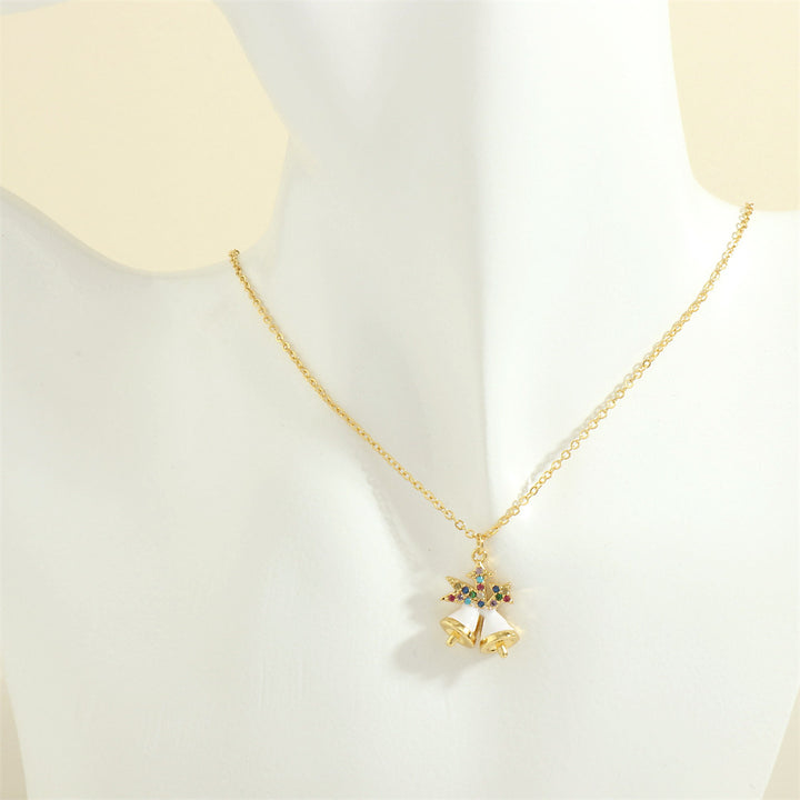 Enamel Christmas charm pendant necklace
