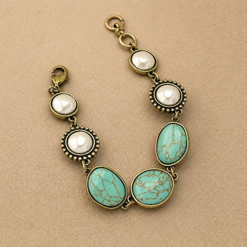 Majestic Turquoise Bead Bracelet