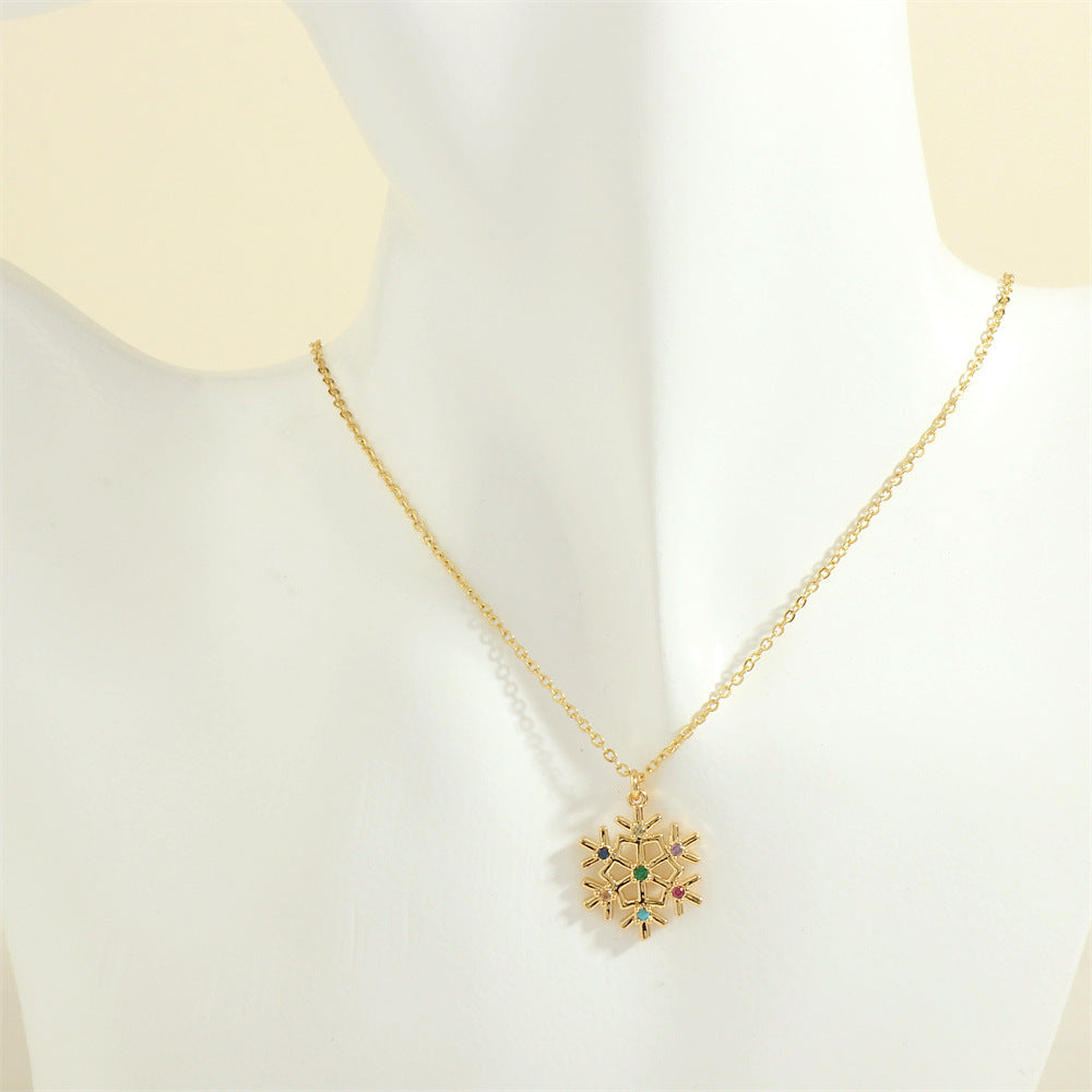 Enamel Christmas charm pendant necklace
