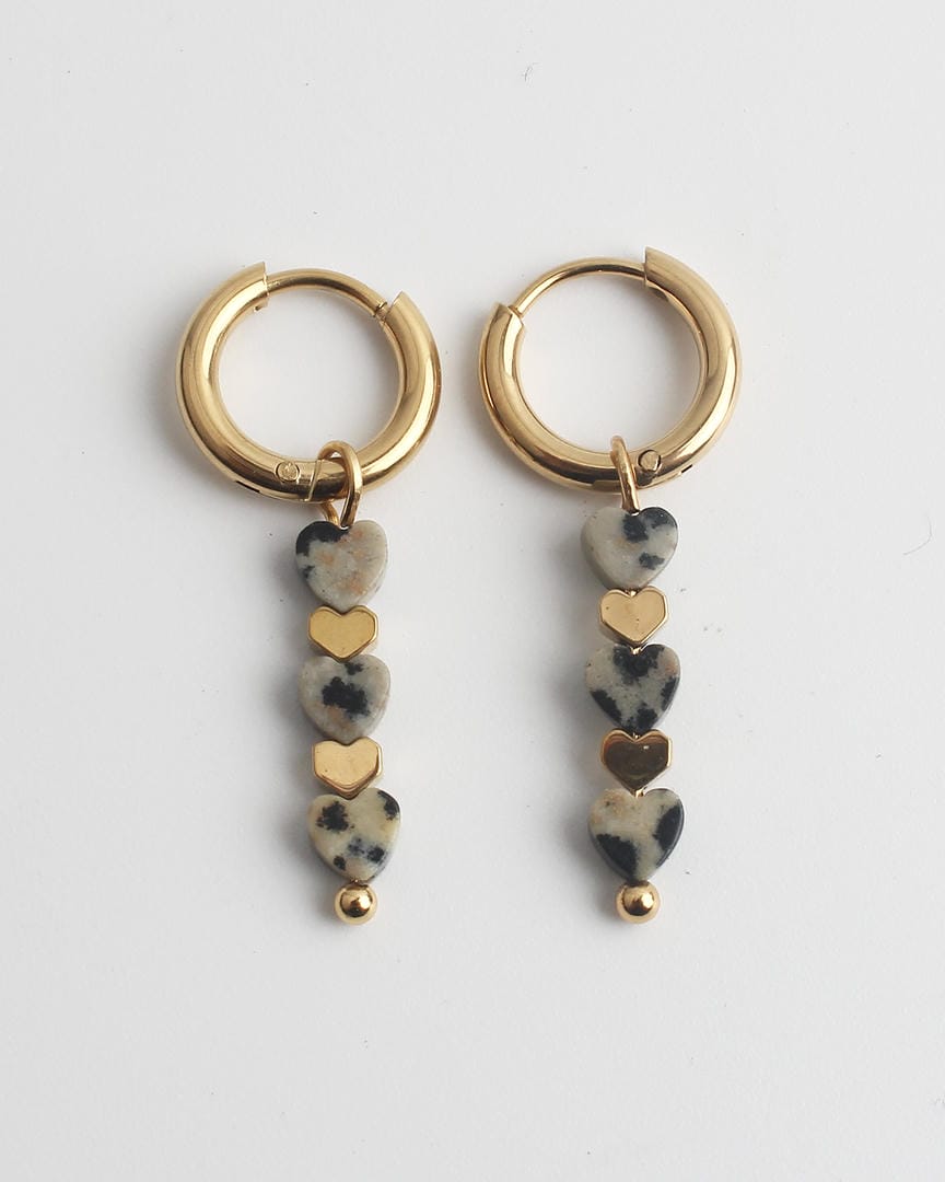 Triple Heart Earrings