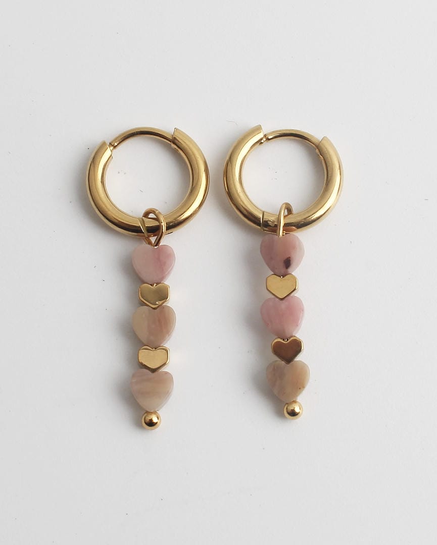 Triple Heart Earrings