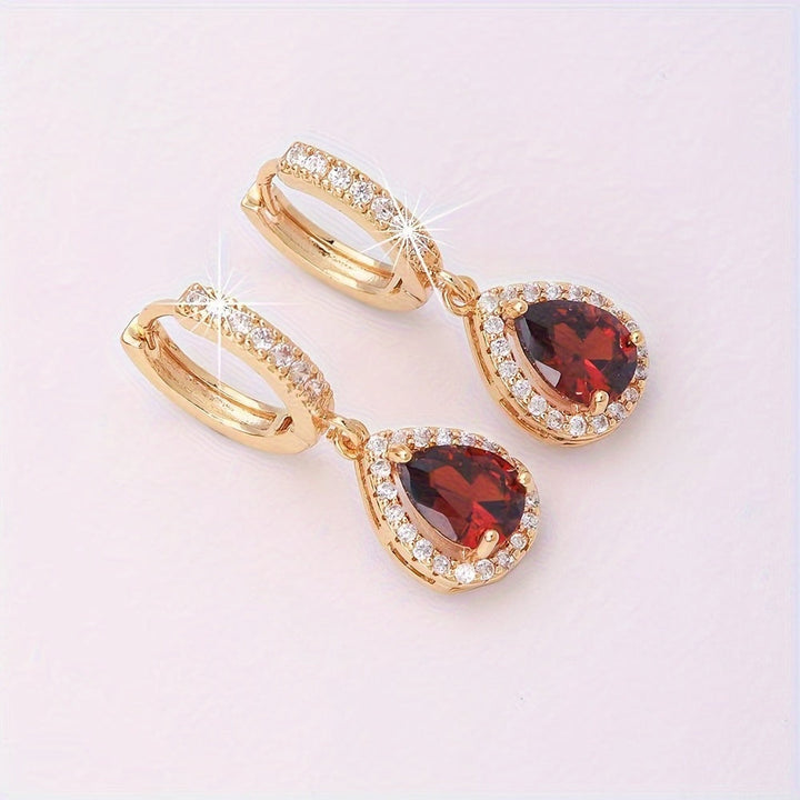 Exquisite Cubic Zirconia Drop Earrings