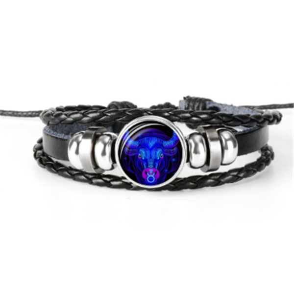 Braided zodiac sign bracelet