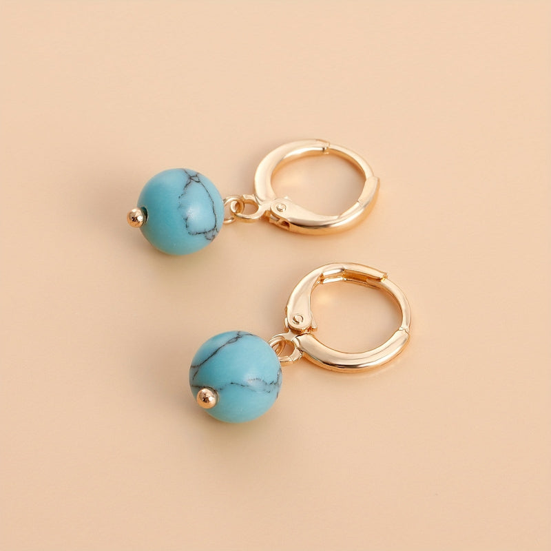 Sophisticated Turquoise Drop Earrings