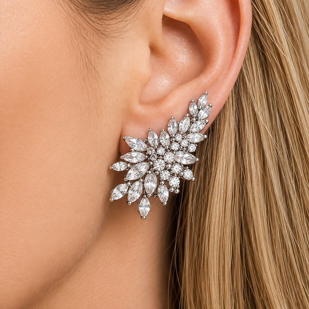 Elegant Zirconia Stud Earrings