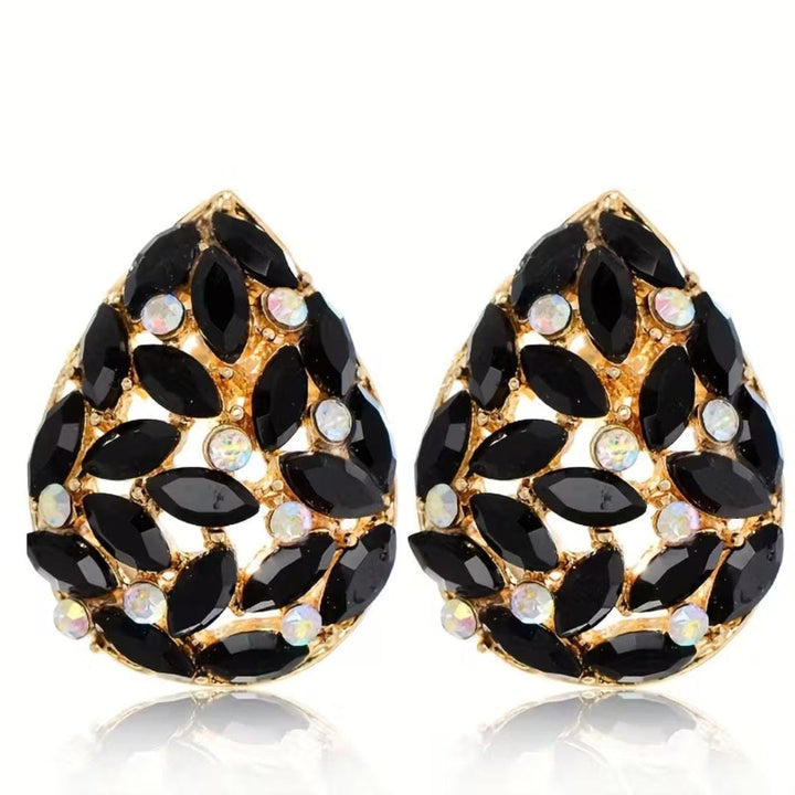 Emerald Teardrop Crystal Earrings