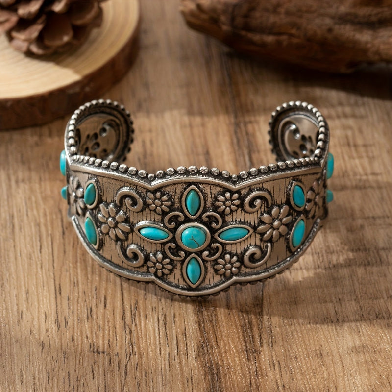 Graceful Turquoise Floral Bracelet