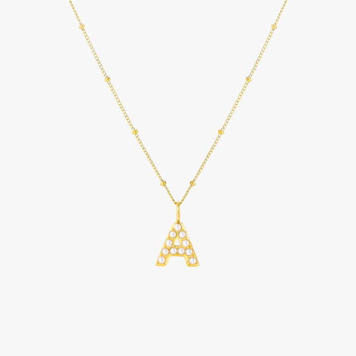 Pearl Initial Pendant Necklace