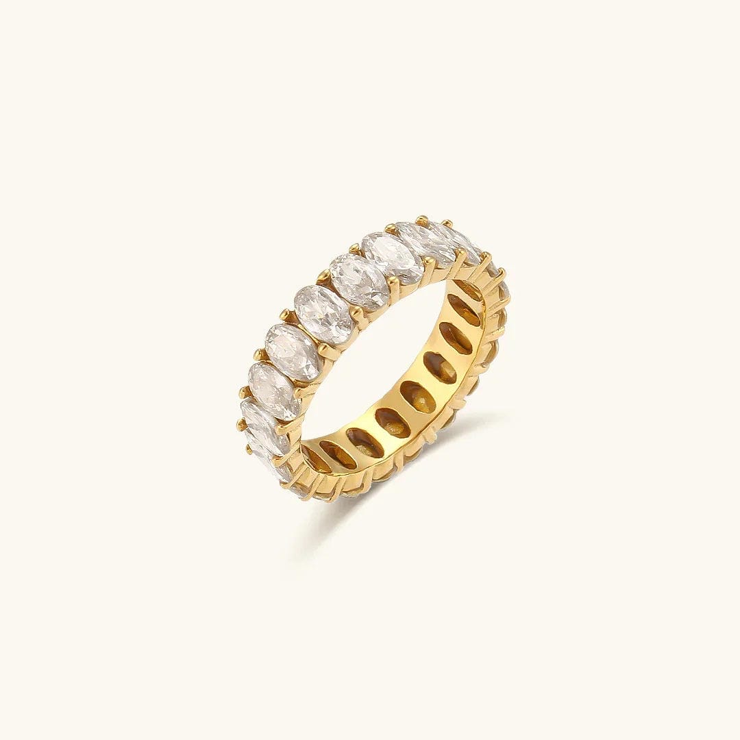 Crystals Simulant Gold Ring