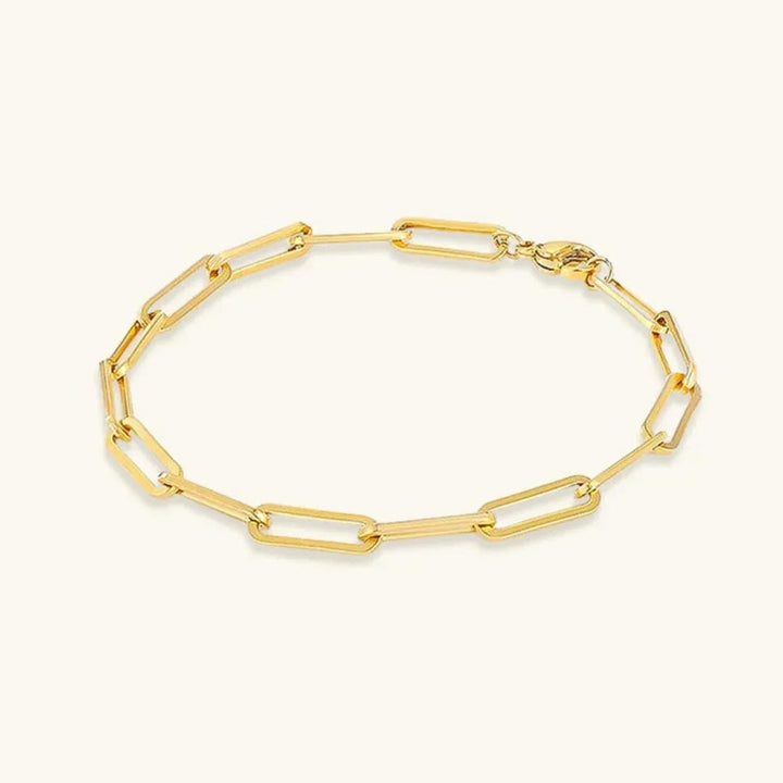 Elegant Gold Paperclip Bracelet