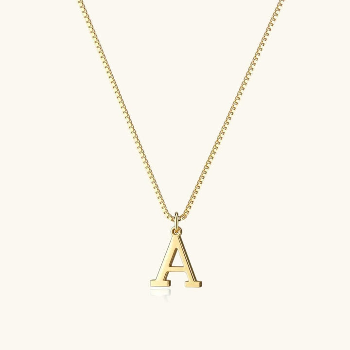 Vintage Letter Initial Gold Necklace