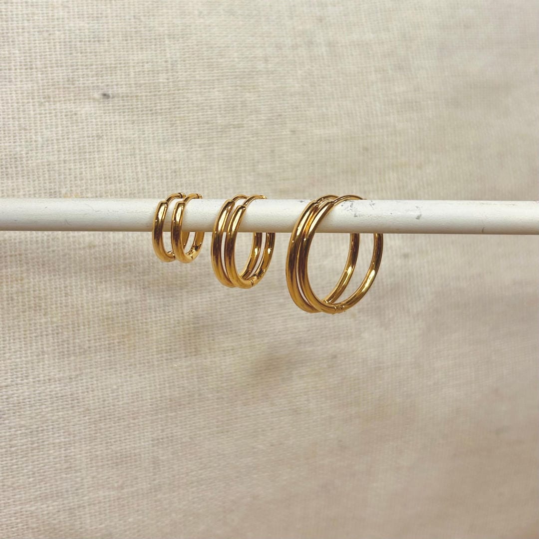 Set of 3 Pairs Everyday Hoops Gold or Silver