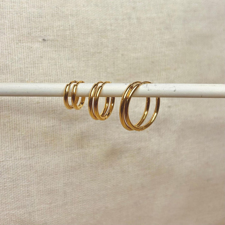 Set of 3 Pairs Everyday Hoops Gold or Silver