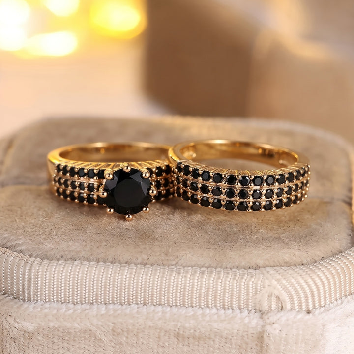 Black Radiance Ring Set